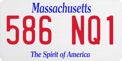 MA license plate 586NQ1