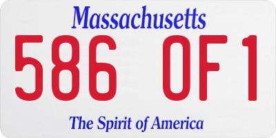 MA license plate 586OF1