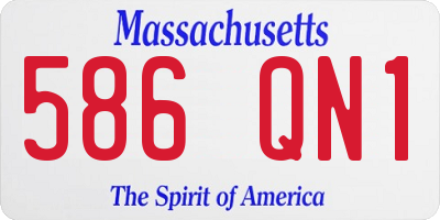 MA license plate 586QN1
