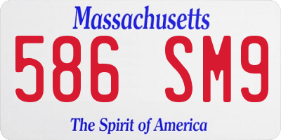 MA license plate 586SM9