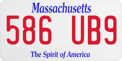 MA license plate 586UB9
