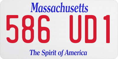 MA license plate 586UD1