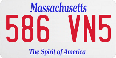 MA license plate 586VN5