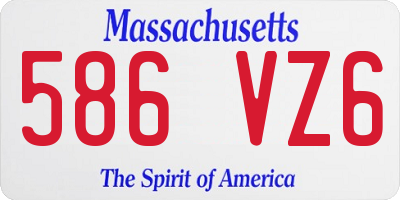 MA license plate 586VZ6