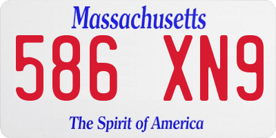 MA license plate 586XN9