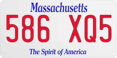 MA license plate 586XQ5