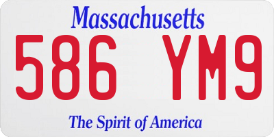 MA license plate 586YM9