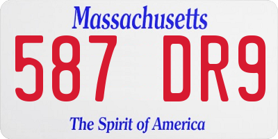 MA license plate 587DR9