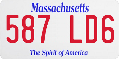 MA license plate 587LD6