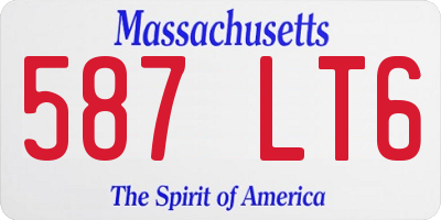 MA license plate 587LT6