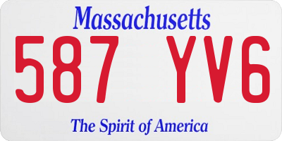 MA license plate 587YV6