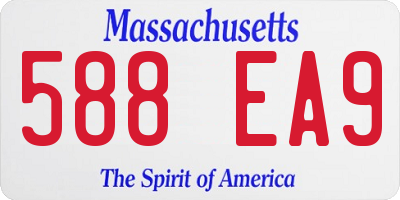 MA license plate 588EA9