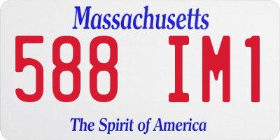 MA license plate 588IM1