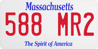 MA license plate 588MR2