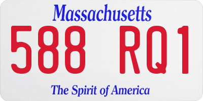 MA license plate 588RQ1