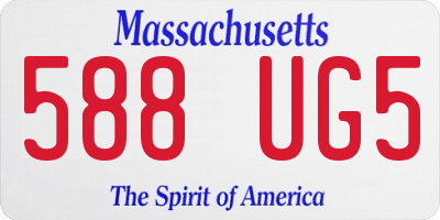 MA license plate 588UG5