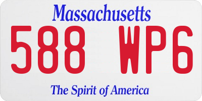 MA license plate 588WP6