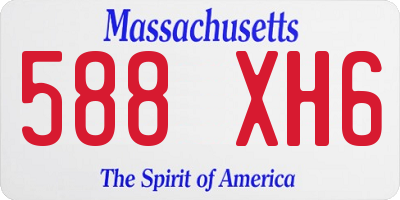 MA license plate 588XH6