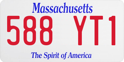 MA license plate 588YT1