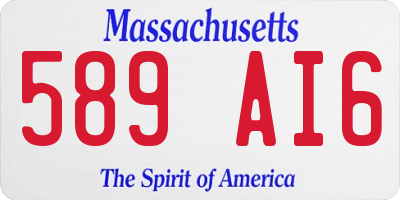 MA license plate 589AI6