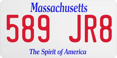 MA license plate 589JR8