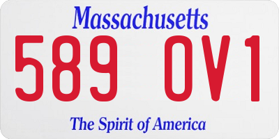 MA license plate 589OV1
