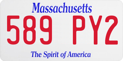 MA license plate 589PY2