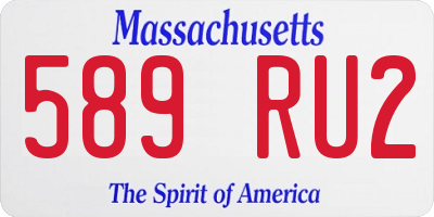 MA license plate 589RU2