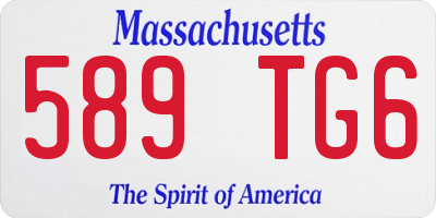 MA license plate 589TG6