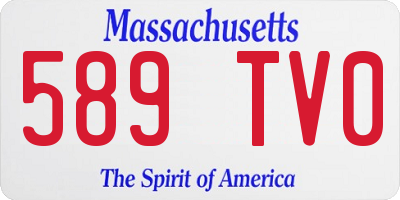 MA license plate 589TV0