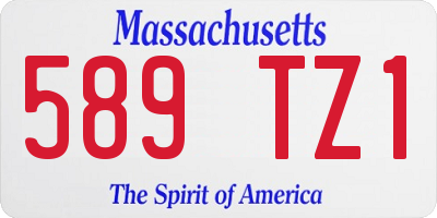 MA license plate 589TZ1
