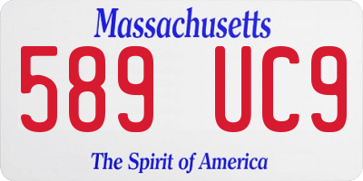 MA license plate 589UC9