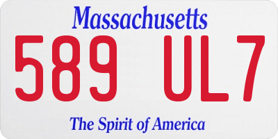 MA license plate 589UL7