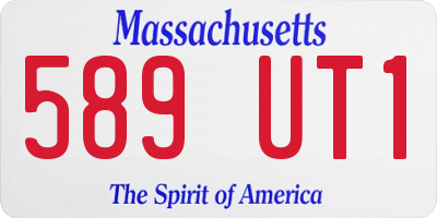 MA license plate 589UT1