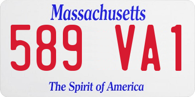 MA license plate 589VA1