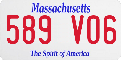 MA license plate 589VO6