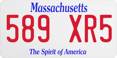 MA license plate 589XR5