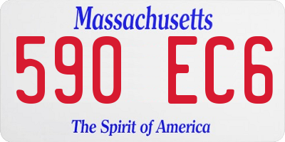 MA license plate 590EC6