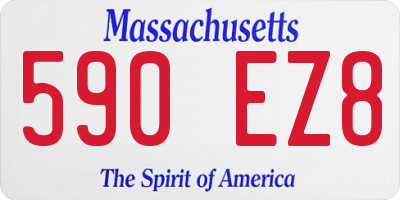 MA license plate 590EZ8