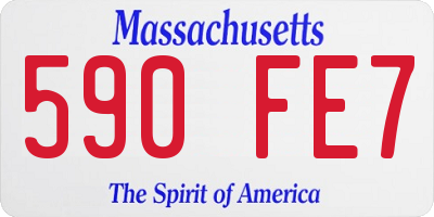 MA license plate 590FE7