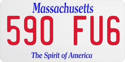 MA license plate 590FU6