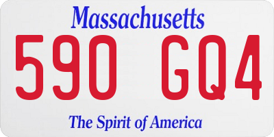 MA license plate 590GQ4