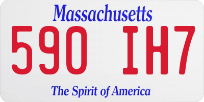 MA license plate 590IH7