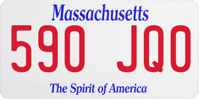 MA license plate 590JQ0