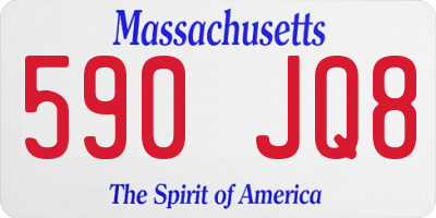 MA license plate 590JQ8