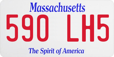 MA license plate 590LH5
