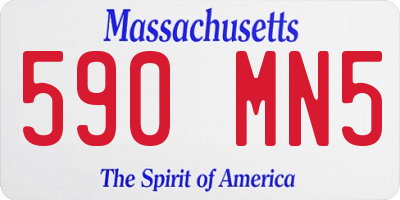 MA license plate 590MN5