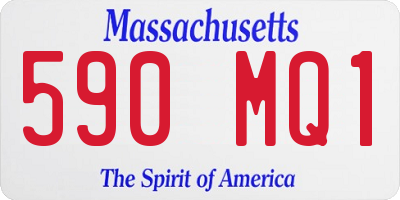 MA license plate 590MQ1