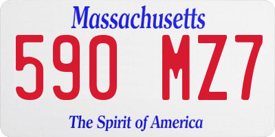 MA license plate 590MZ7