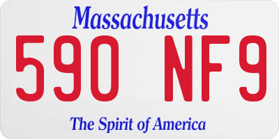 MA license plate 590NF9
